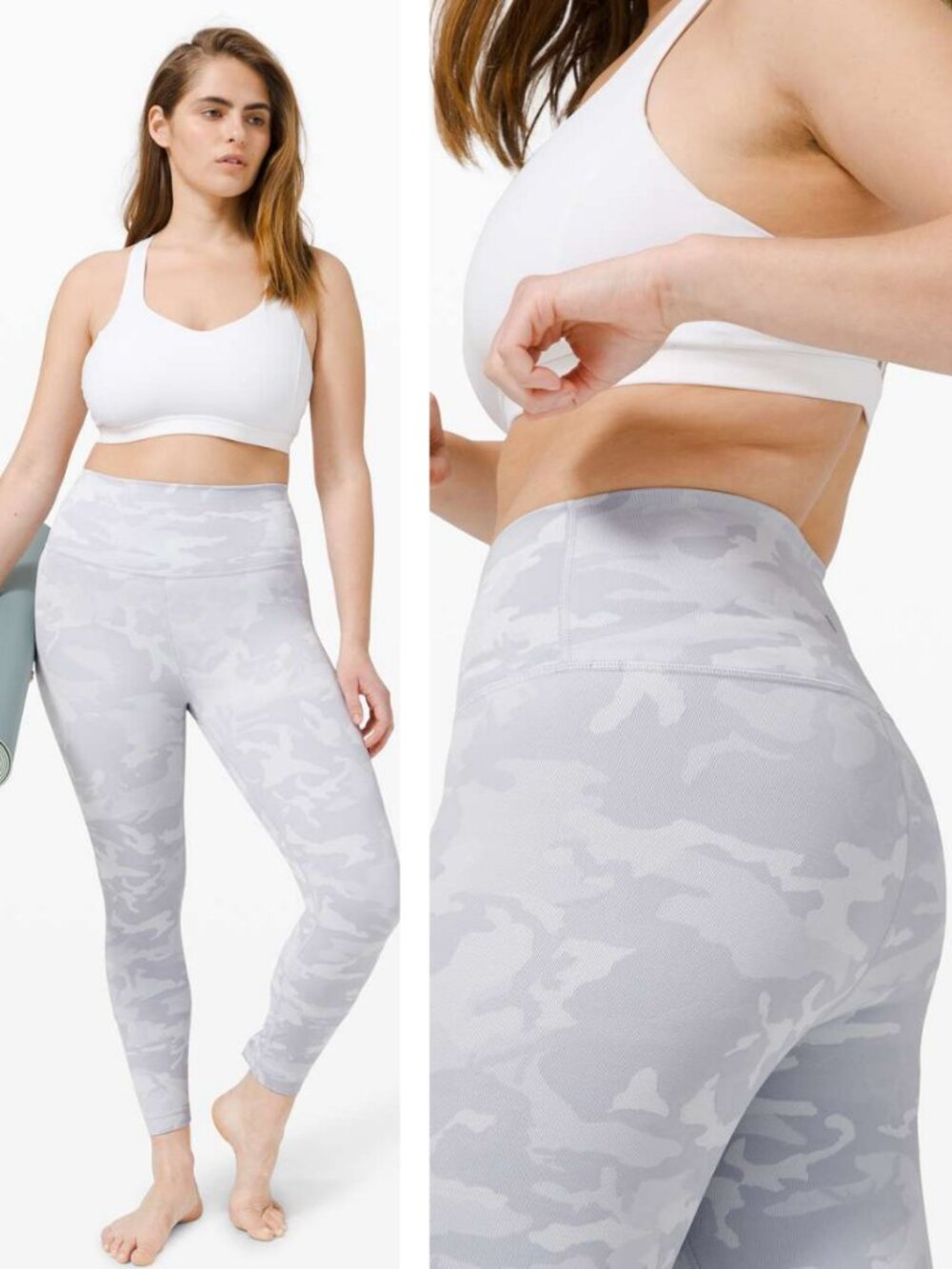 Lululemon Wunder Under Tight Luxtreme 25" Camo Jacquard Alpine White Starlight